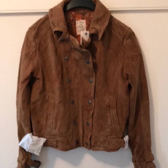 NWT Free People Avis Suede Moto Jacket size Medium - Picture 6 of 17